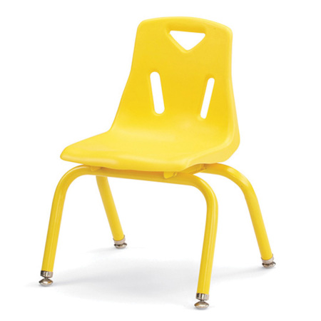 Berries® Plastic Chairs with Powder Coated Legs, Yellow, 12"