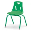 Berries® Plastic Chairs with Powder Coated Legs, Green, 16"