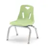 Berries® Plastic Chairs with Chrome Legs, Key Lime, 10"