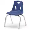 Berries® Plastic Chairs with Chrome Legs, Blue, 16"