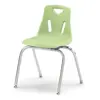 Berries® Plastic Chairs with Chrome Legs, Key Lime, 18"