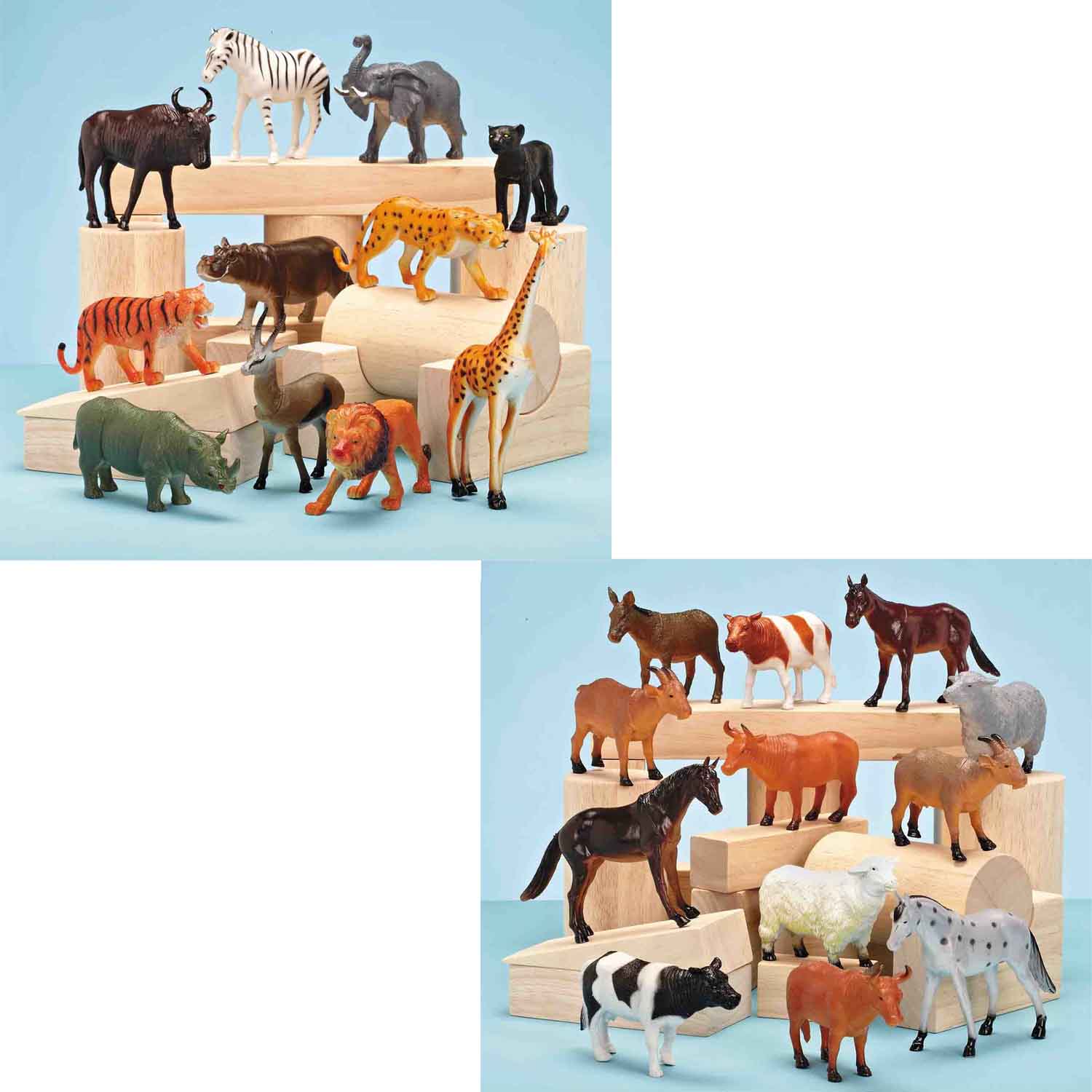 Farm & Zoo Animals Figurines Set | Becker's School Supplies
