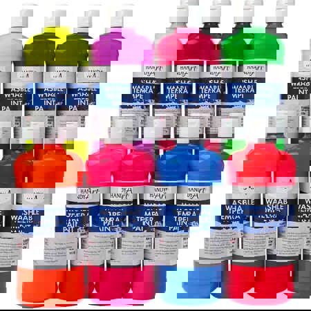 Washable Fluorescent Paint, Set of 8