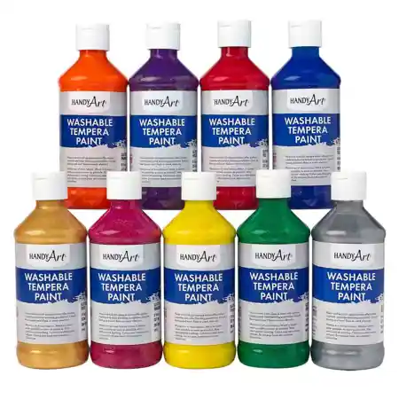 Washable Glitter Paint, Set of 9