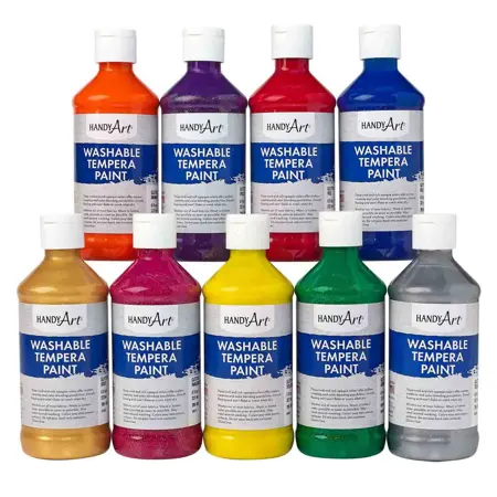 Washable Glitter Paint, Set of 9