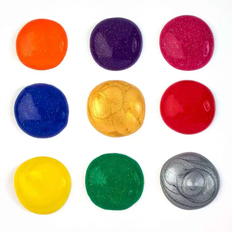 Washable Glitter Paint, Set of 9