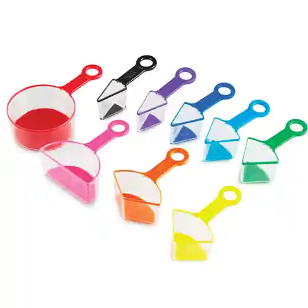 Rainbow Fraction Measuring Cups, Set of 9