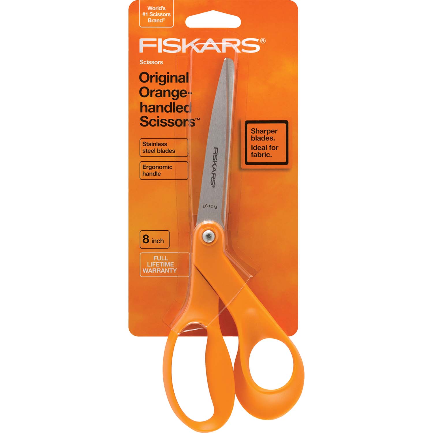 Fiskars Bent Multi-Purpose Scissors, 8 in, Right Handed