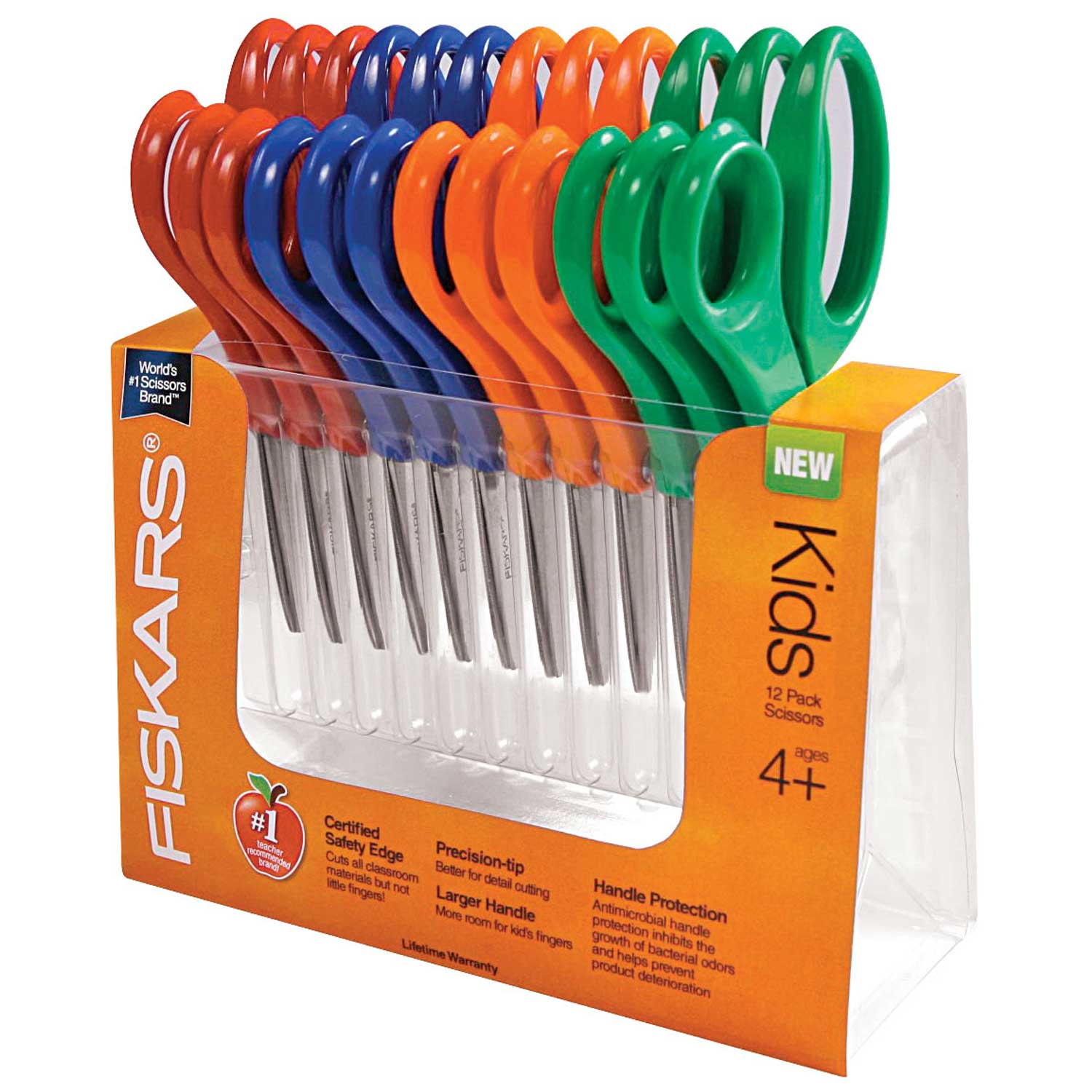  Kids Scissors 5 - 12 Pack - School Pack of Scissors for Kids  Age 3 and up, Assorted Colors (Pointed Tip)