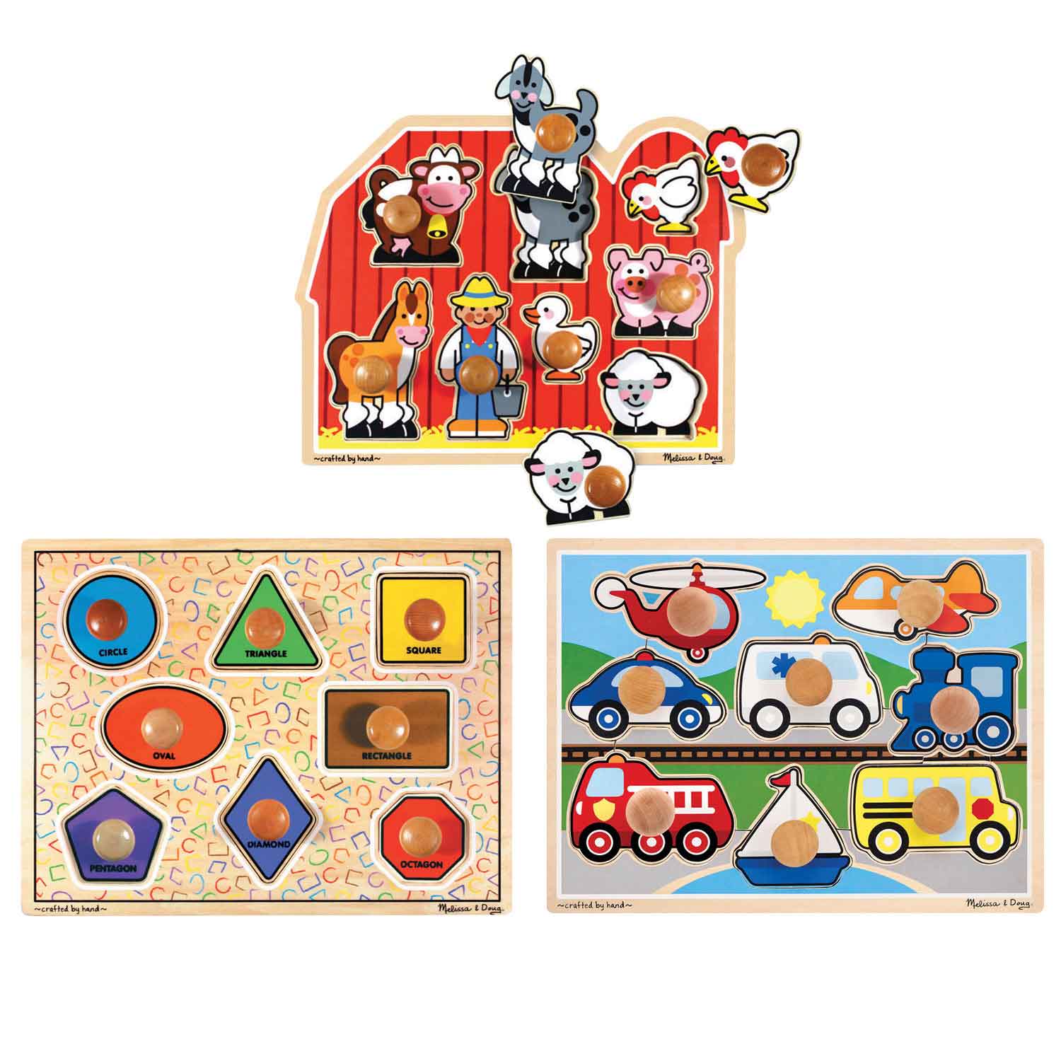 Melissa & Doug® Jumbo Knob Puzzle Set 2 Becker's School Supplies