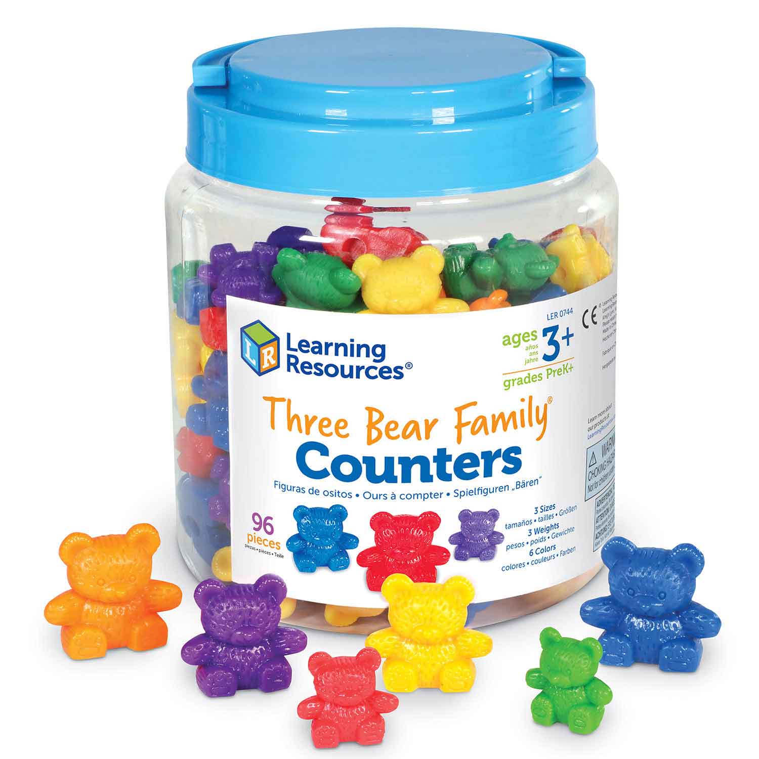 Three Bear Family® Counters, Rainbow Set Becker's School Supplies