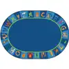 A To Z Animals Classroom Rug, Oval 6'9" x 9'5"