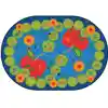ABC Caterpillar Classroom Rug, Oval 6'9" x 9'5"