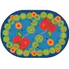 ABC Caterpillar Classroom Rug, Oval 6'9" x 9'5"