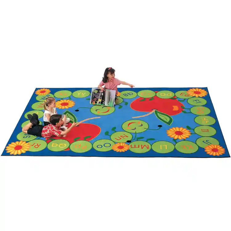 ABC Caterpillar Classroom Rug, Rectangle 8'4" x 11'8"