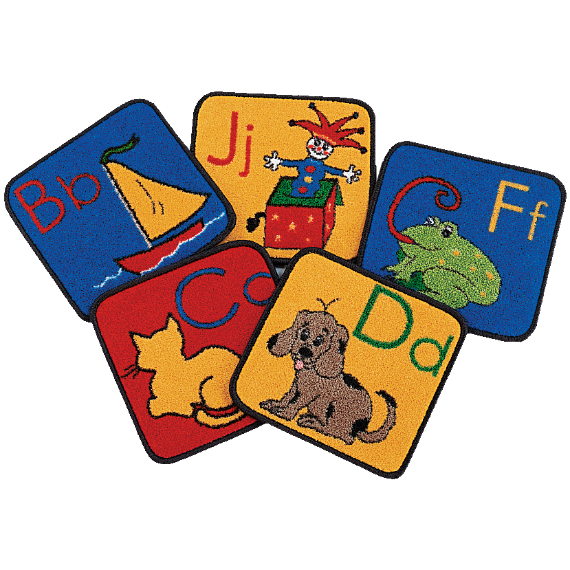 Abc Square Rug ABC Phonic Rug Squares | Becker's School Supplies