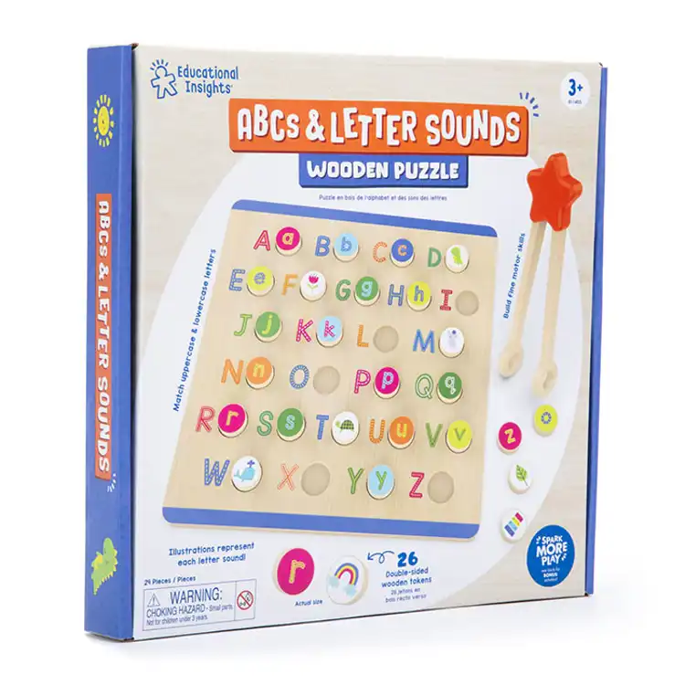 ABCs & Letter Sounds Wooden Puzzle
