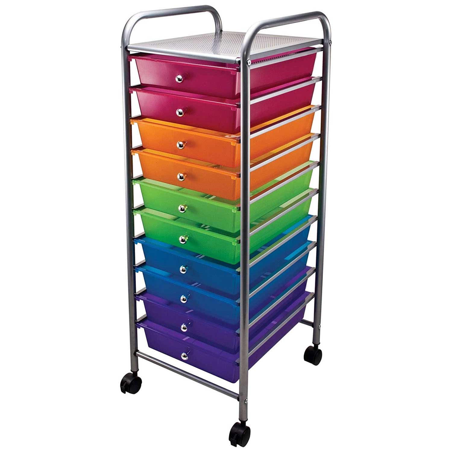 10-Drawer Mobile Organizer, Storage Cart