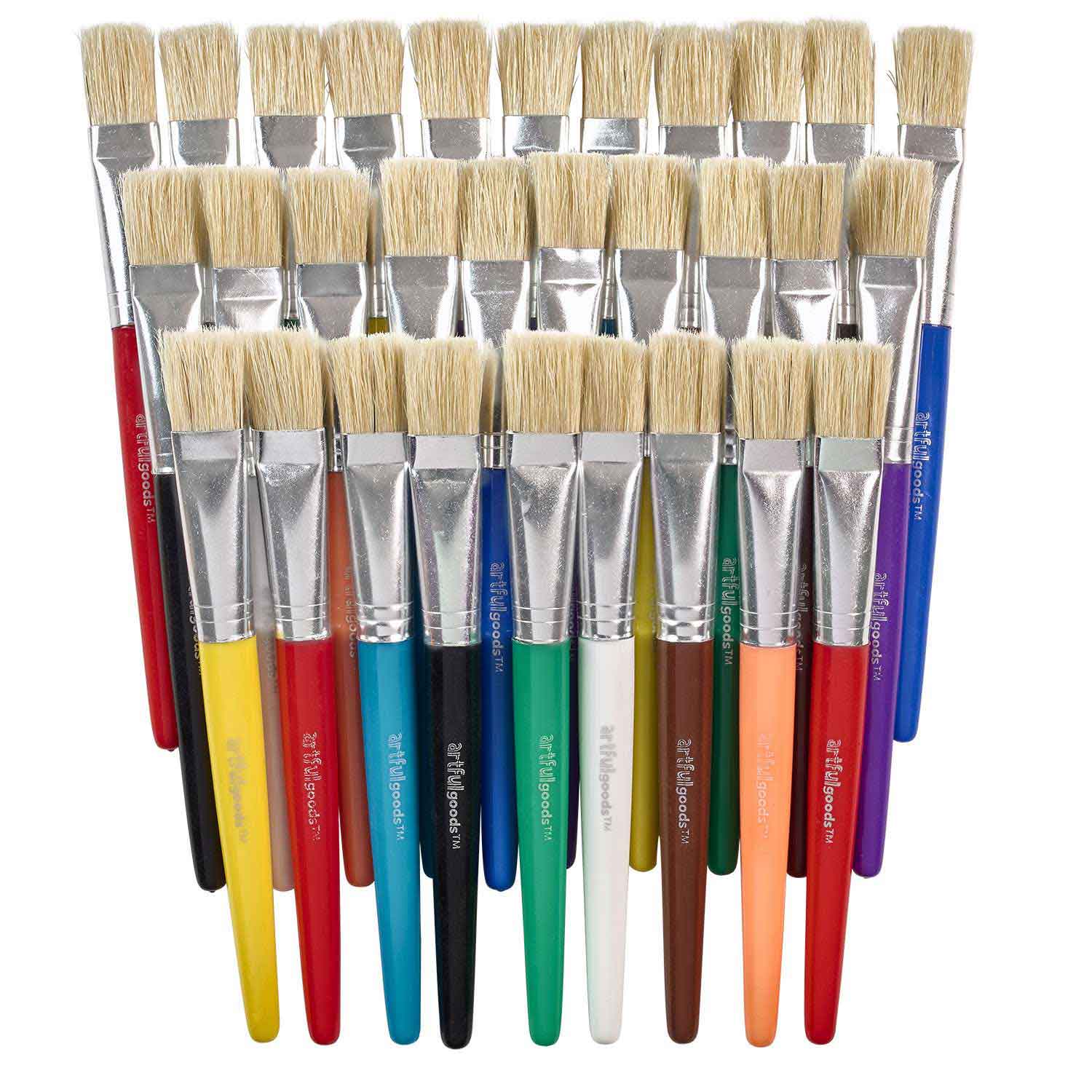 Artful Goods® Stubby Brush Bucket, Flat Brushes