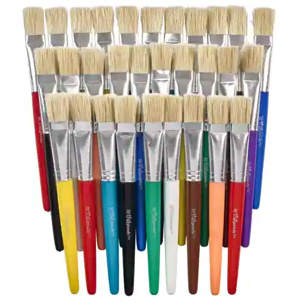 Artful Goods® Stubby Brush Bucket, Flat Brushes