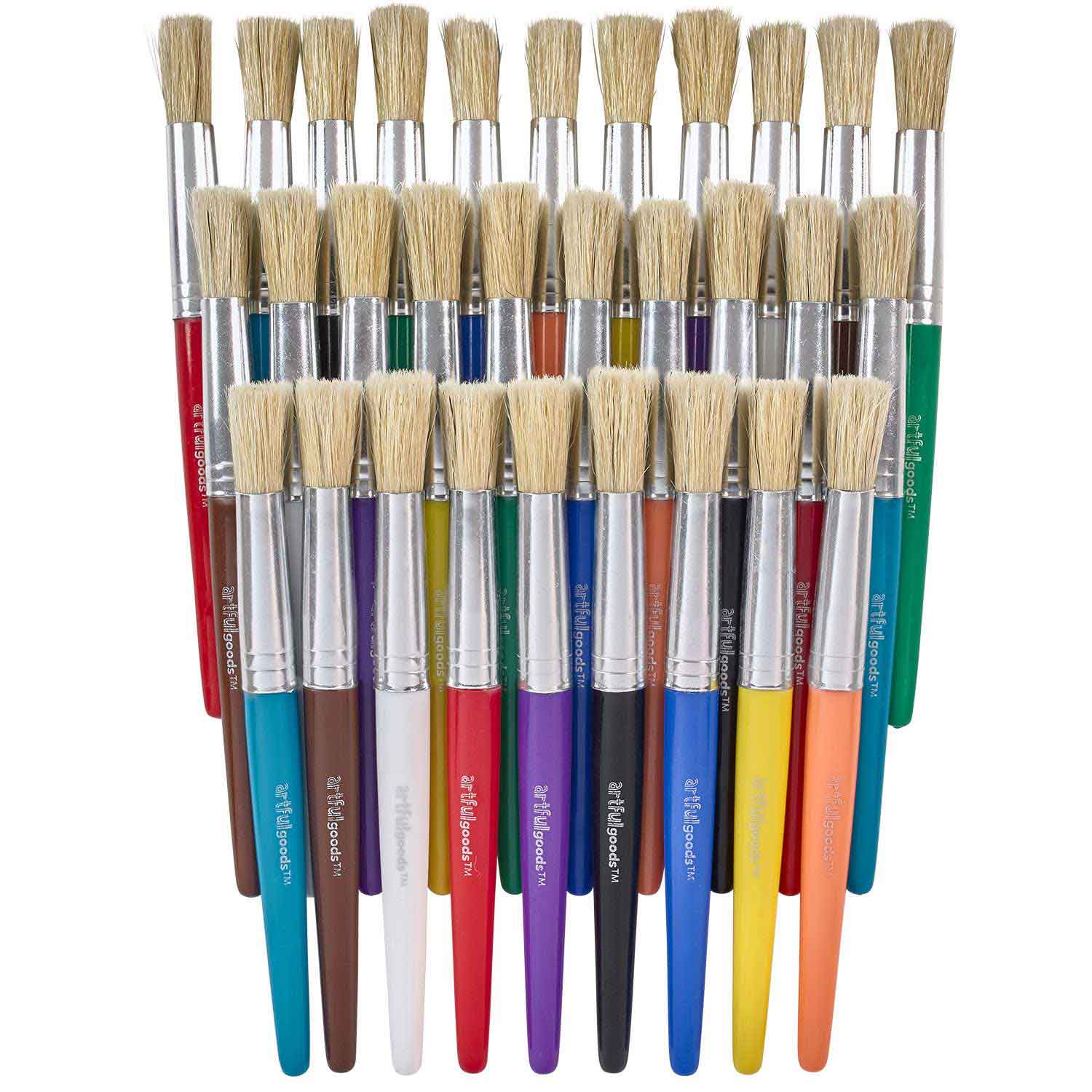 Artful Goods® Stubby Brush Bucket, Round Brushes