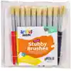 Artful Goods® Round Stubby Brushes with Metal Ferrules