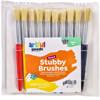 Artful Goods™ Round Stubby Brushes with Metal Ferrules