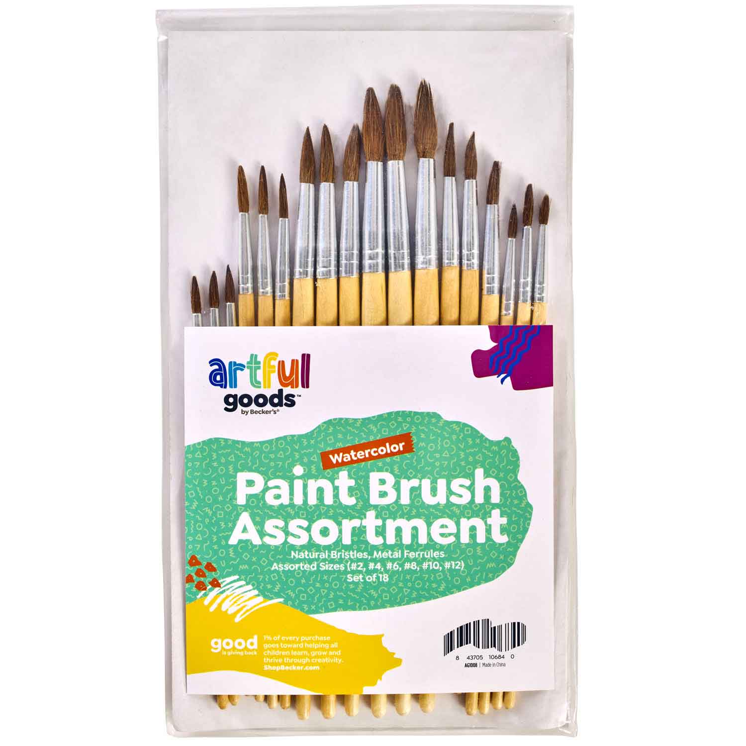 H-E-B Watercolors with Brush - 8 Color - Shop Paint & Paint Brushes at H-E-B