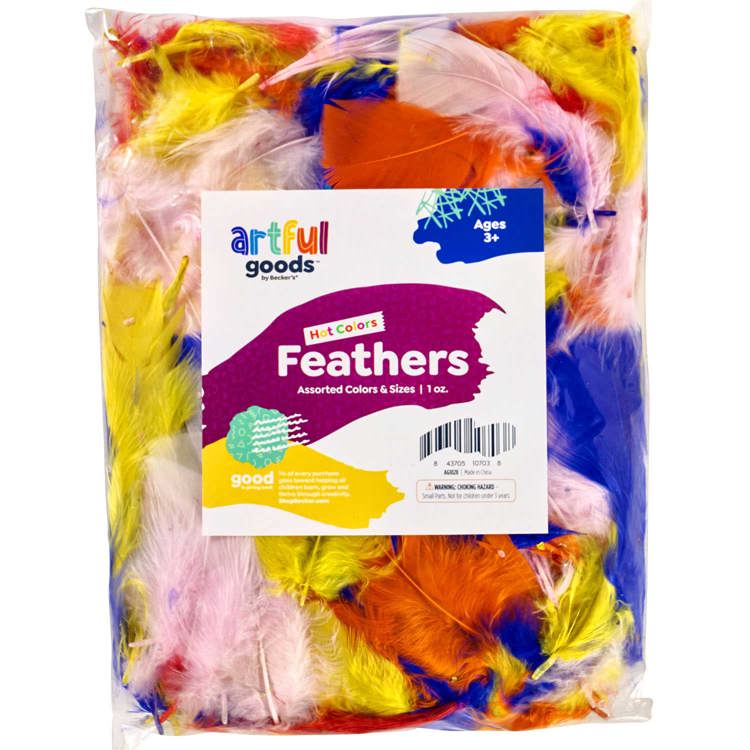 Artful Goods™ Feathers, Hot Colors