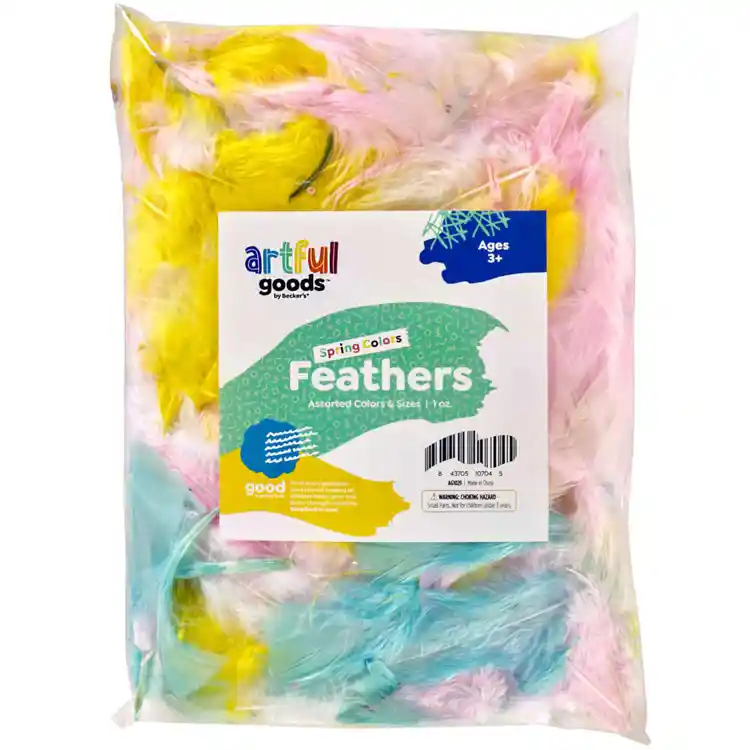 Artful Goods® Feathers, Spring Colors