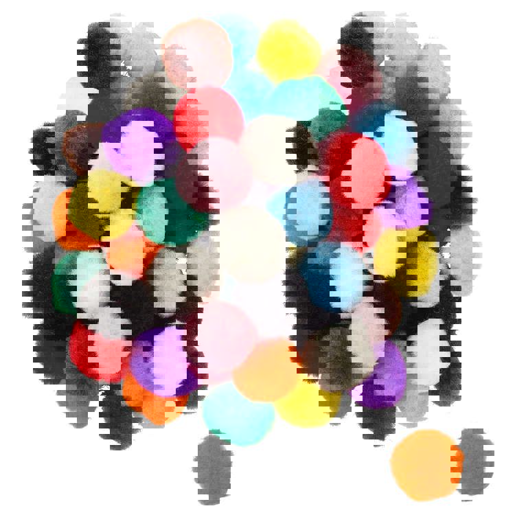 Artful Goods® Pom Poms Bright Colors, 1"