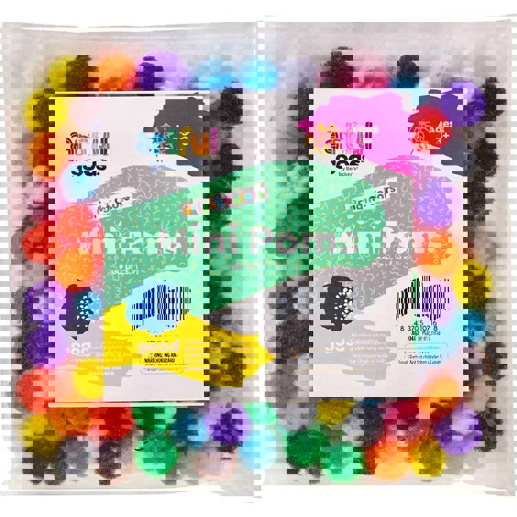 Artful Goods® Mini Pom Poms, Bright Colors