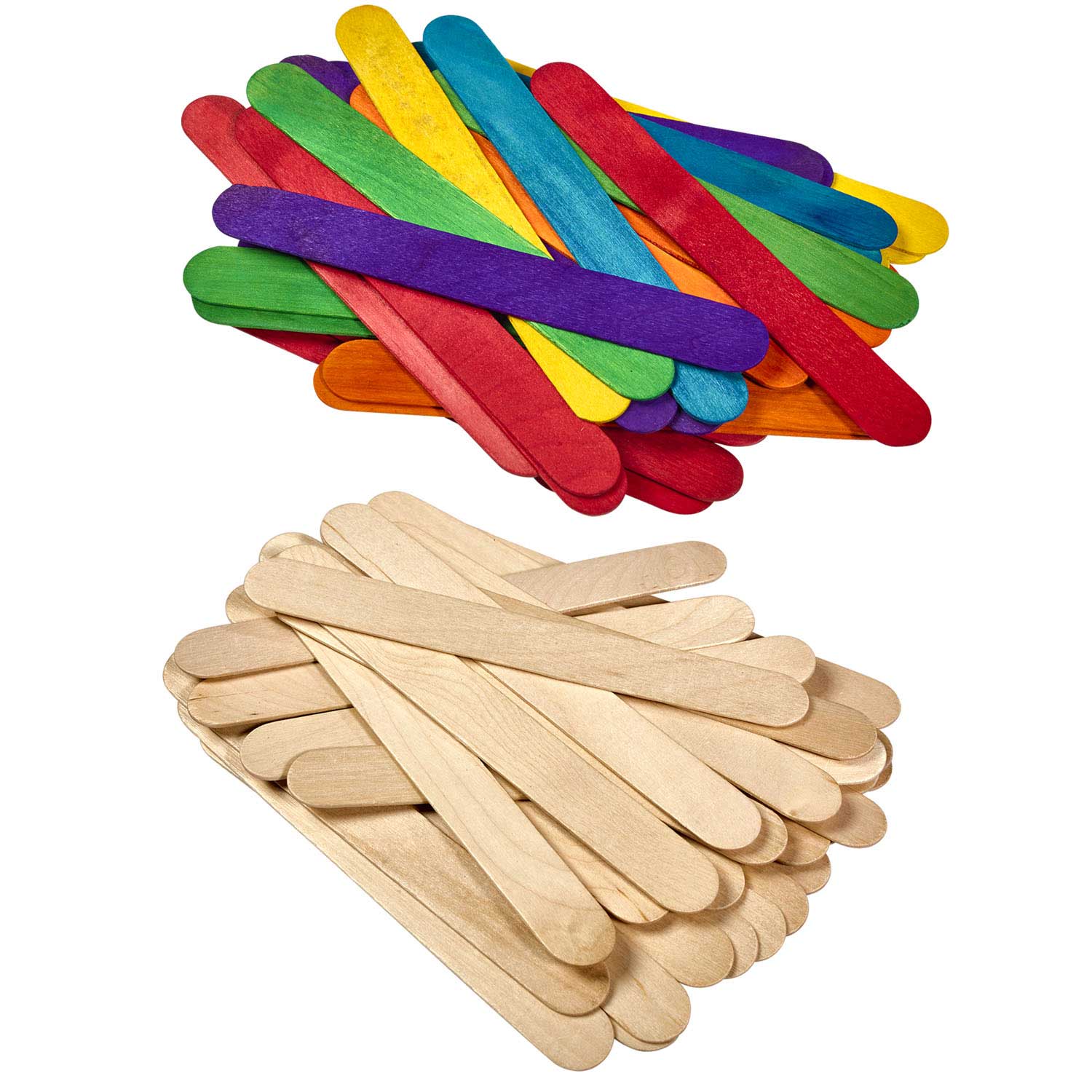 Jumbo Orange Craft Sticks Wholesale Wooden Sticks at CraftySticks