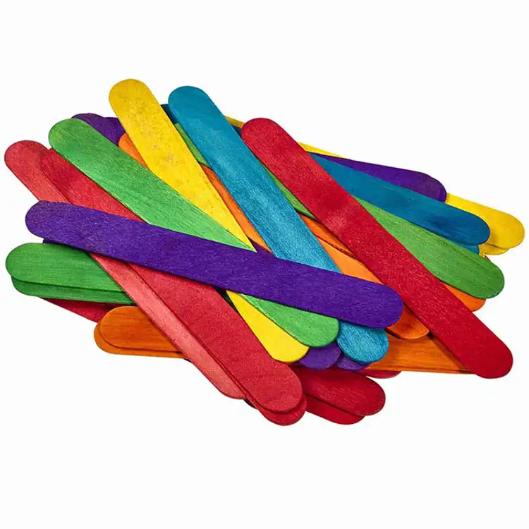 Artful Goods® Wood Craft Sticks, Jumbo Size, Bright Colors