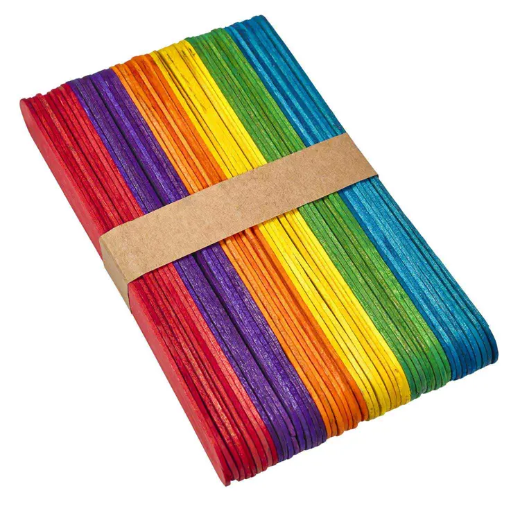 Artful Goods® Wood Craft Sticks, Jumbo Size, Bright Colors