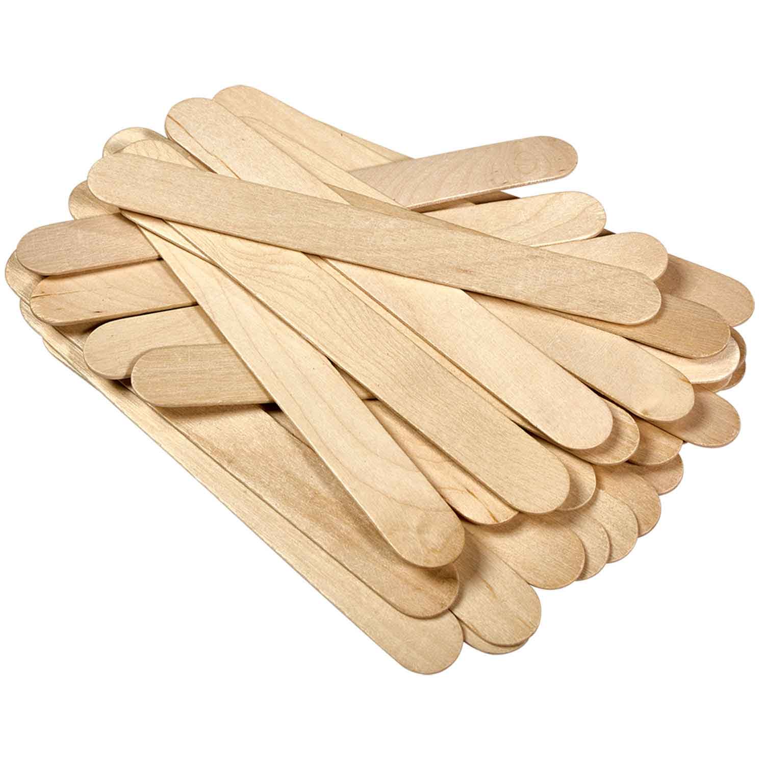 Artful Goods Wood Craft Sticks, Jumbo size, Natural