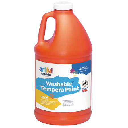 Artful Goods™ Washable Paint, Half Gallon - Orange