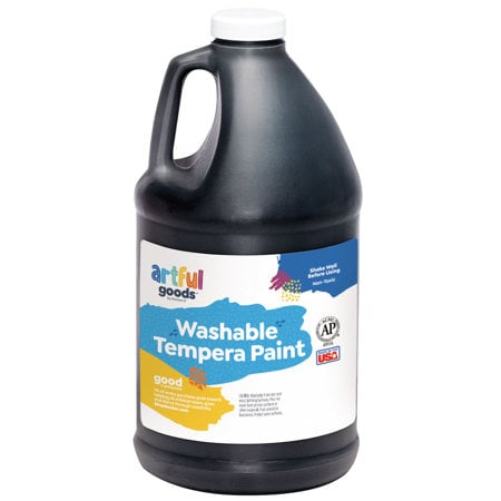 Artful Goods™ Washable Paint, Half Gallon - Black