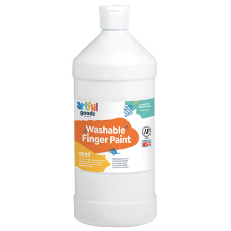 Artful Goods® Washable Finger Paint, Quart- White