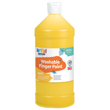 Artful Goods® Washable Finger Paint, Quart - Yellow