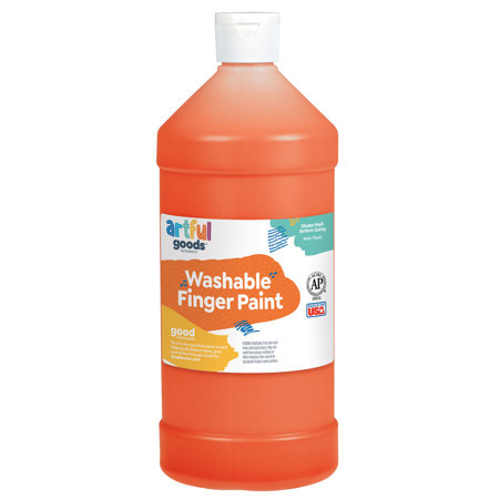Artful Goods® Washable Finger Paint, Quart - Orange