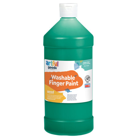 Artful Goods® Washable Finger Paint, Quart - Green