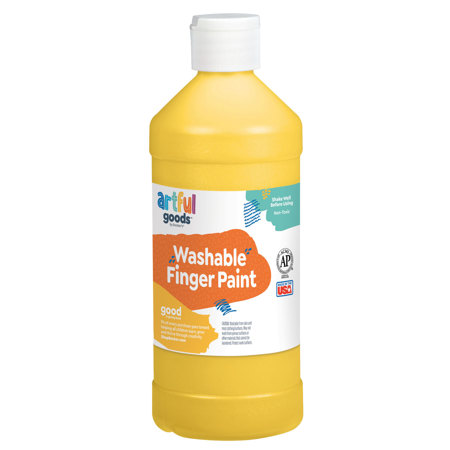Artful Goods® Washable Finger Paint, Pint - Yellow