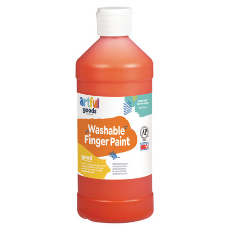 Artful Goods® Washable Finger Paint, Pint - Orange