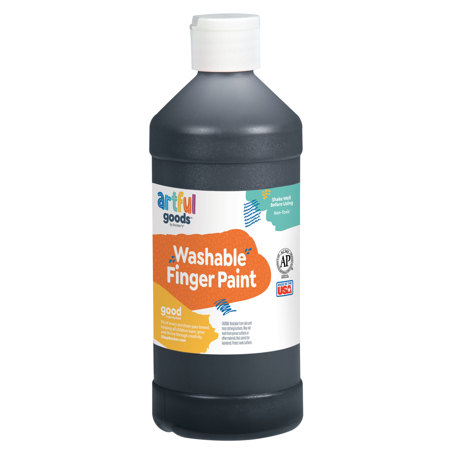 Artful Goods® Washable Finger Paint, Pint - Black