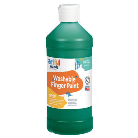 Artful Goods® Washable Finger Paint, Pint - Green