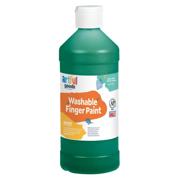 Artful Goods® Washable Finger Paint, Pint - Green