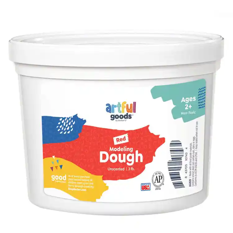 Artful Goods® Unscented Modeling Dough, 3Lb-Red