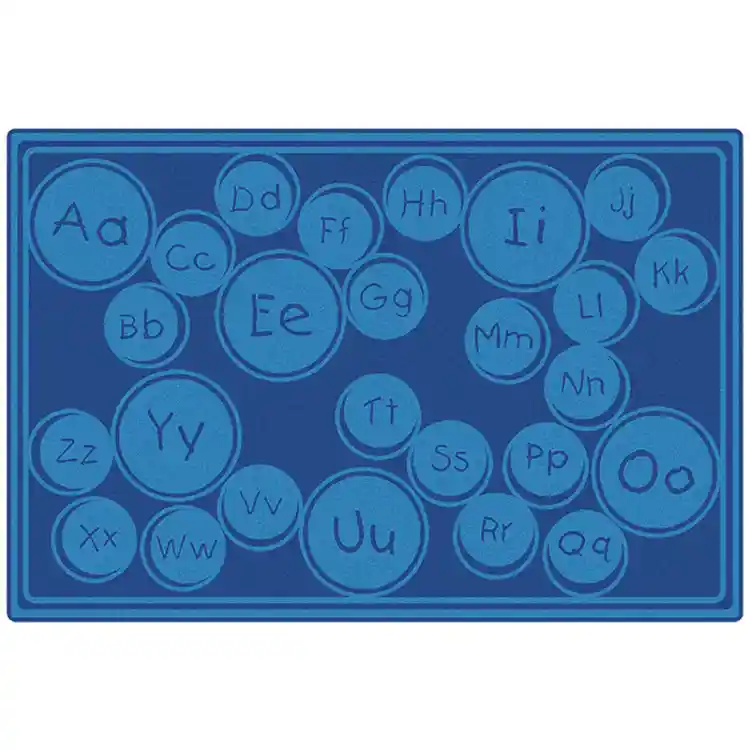 Alphabet Bubbles Seating Rug, Rectangle 4' x 6'