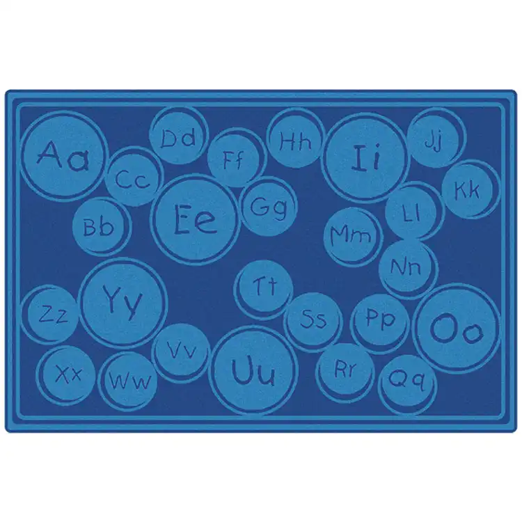 Alphabet Bubbles Seating Rug, Rectangle 7'6" x 12'